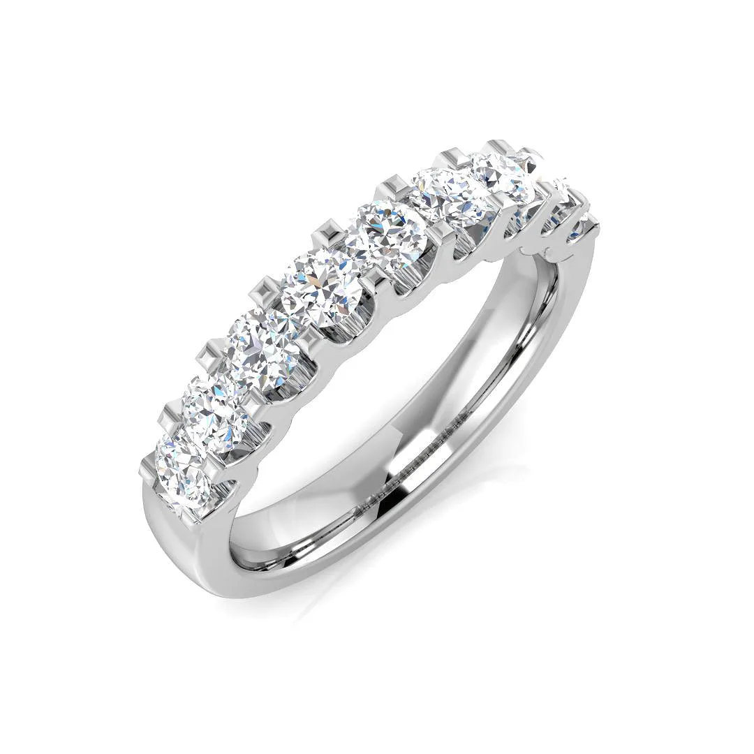 0.45-1.00ct Lab-Grown Round Cut Diamond Claw Set Half Eternity Ring - 18k Yellow Gold / 0.40 Carat: the shop's own photo