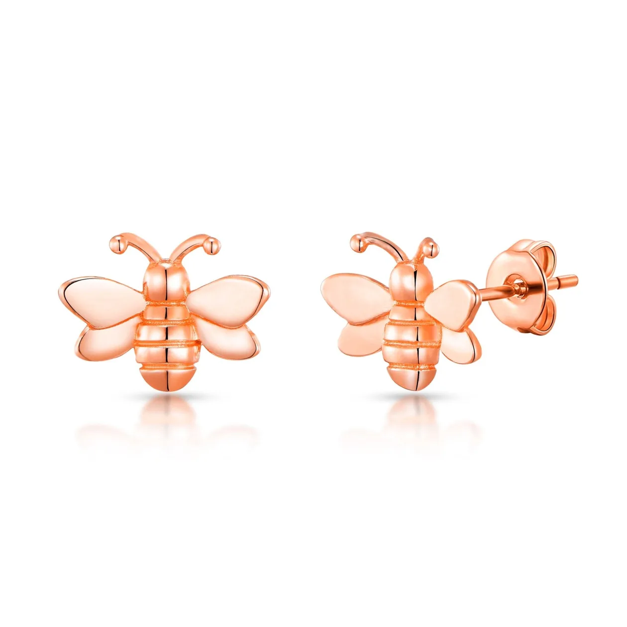 Rose Gold Plated Bumble Bee Earrings: the shop's own photo