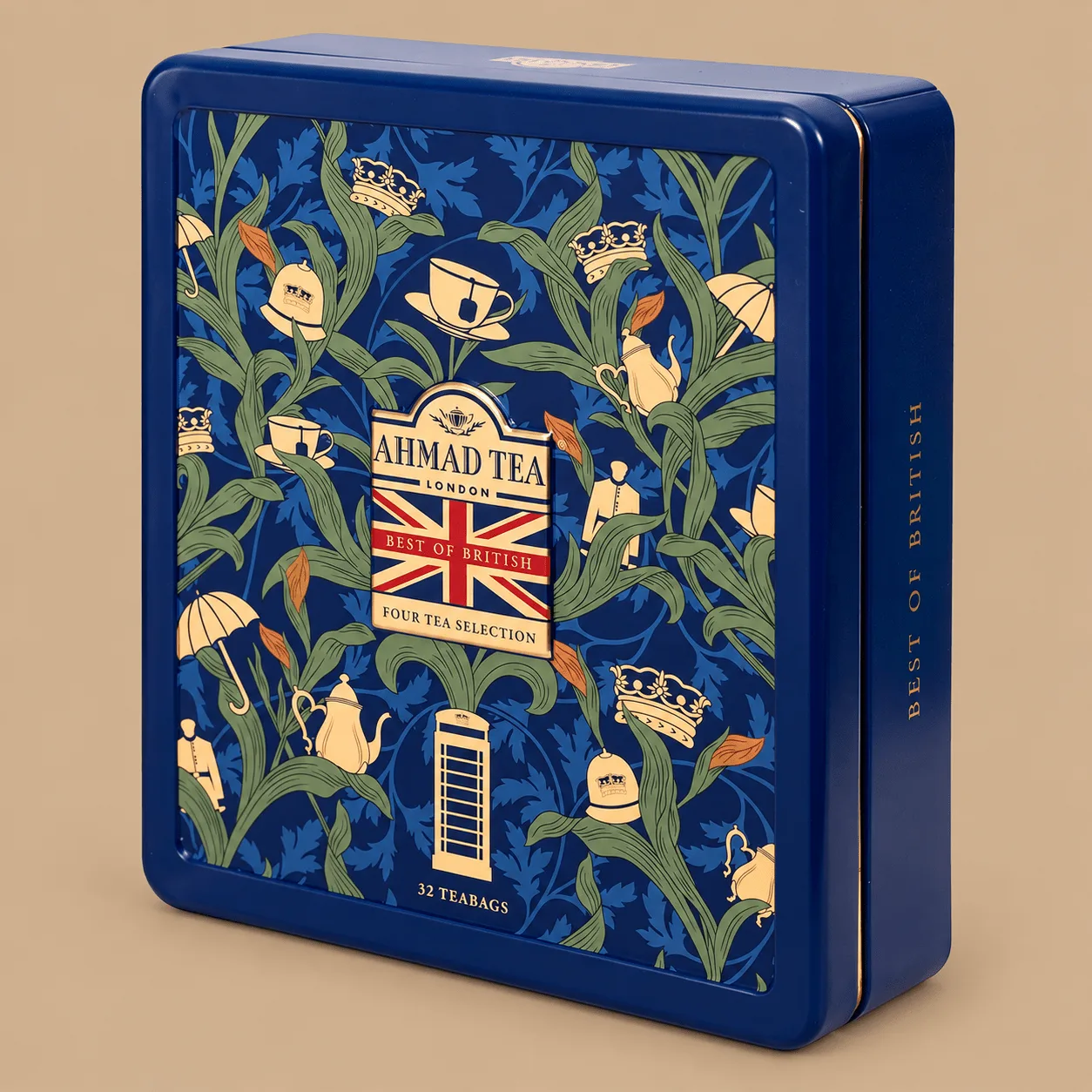 Ahmad Tea Blue William Morris Tea Selection Caddy 32s: the shop's own photo