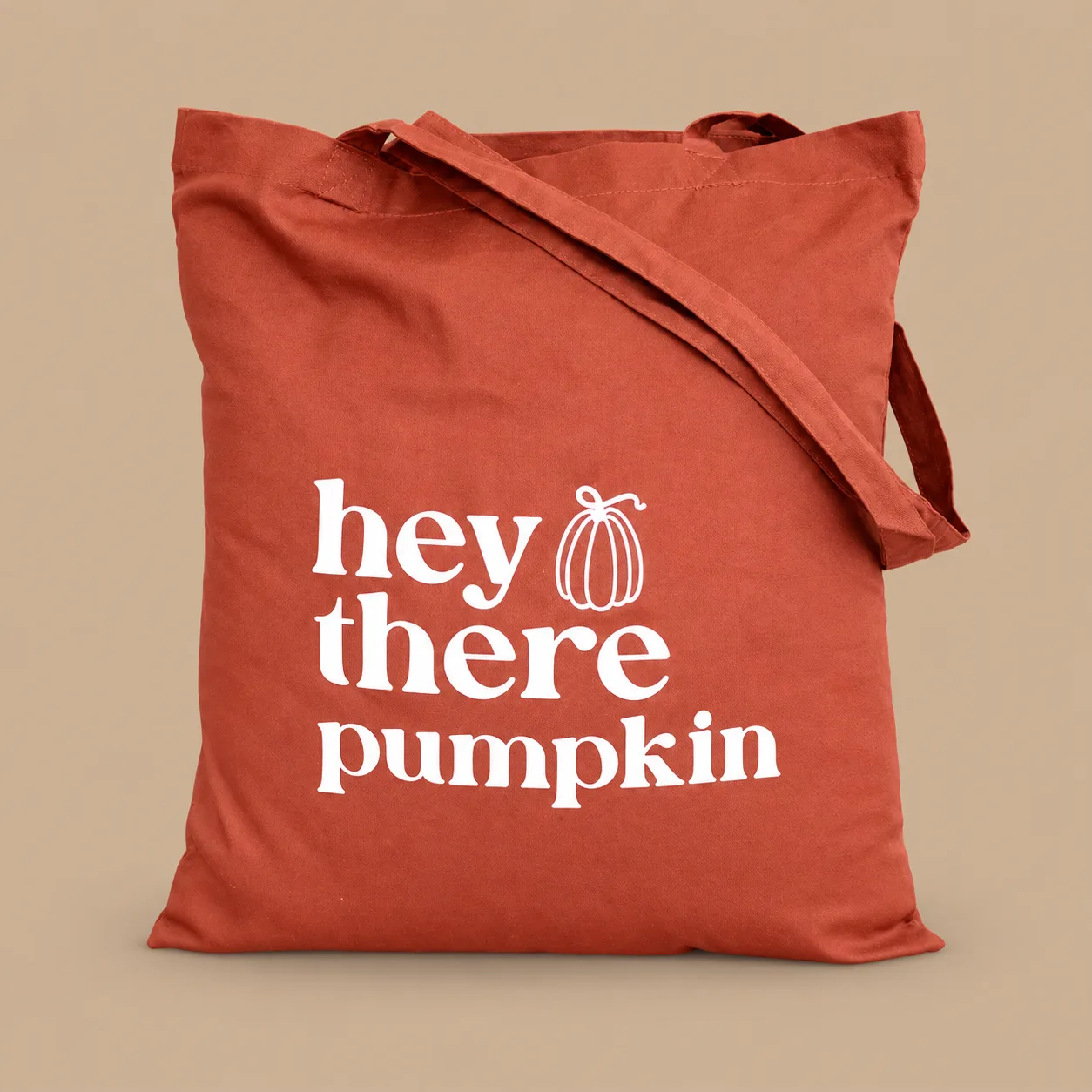 Hey There Pumpkin Canvas Tote Bag: the shop's own photo