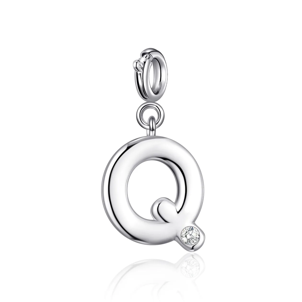 Clip On Initial Charms Letter A-Z Created with Zircondia® Crystals: the shop's own photo