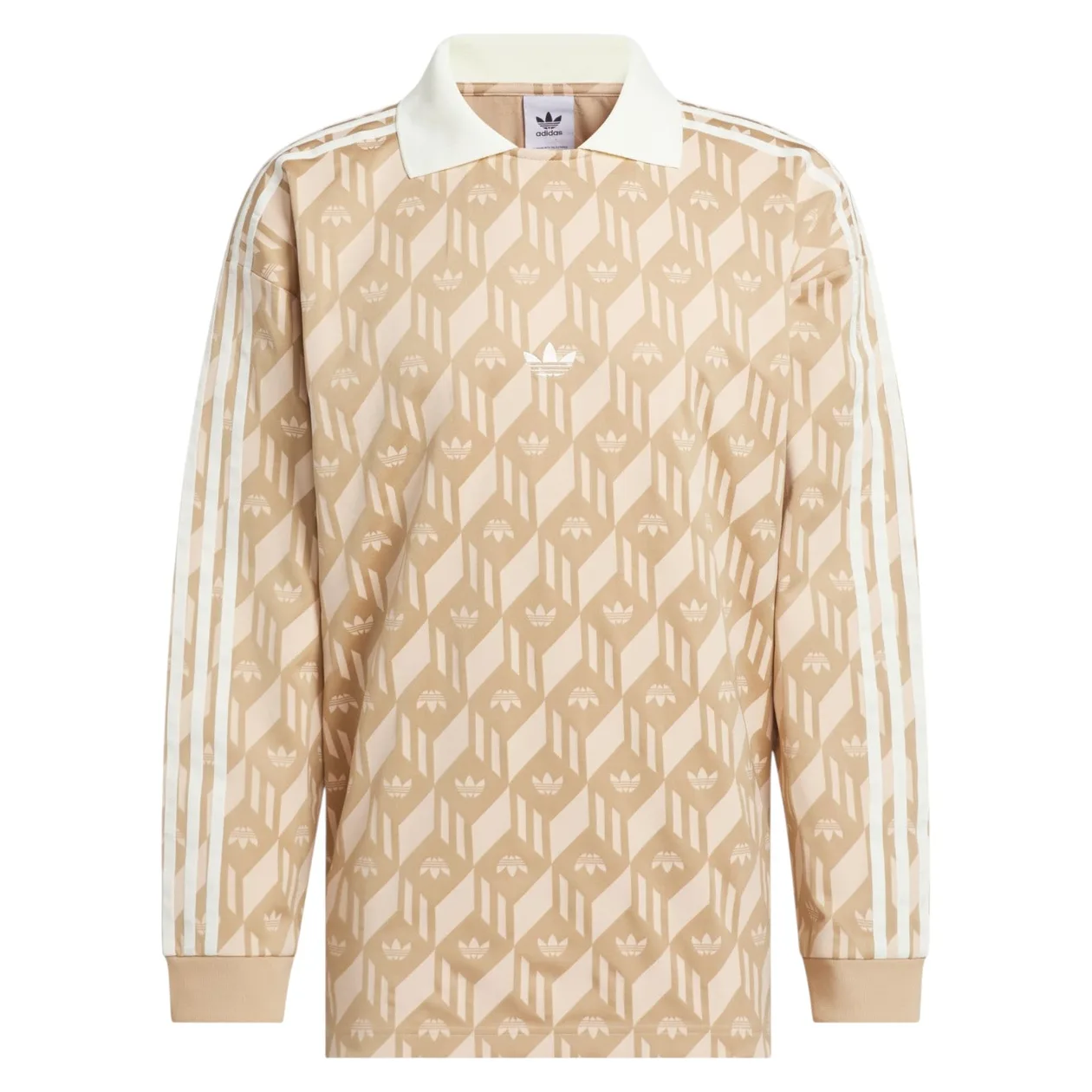 adidas Originals Jacquard Rugby Polo Shirt - Warm Sand | Size: 2XL: the shop's own photo