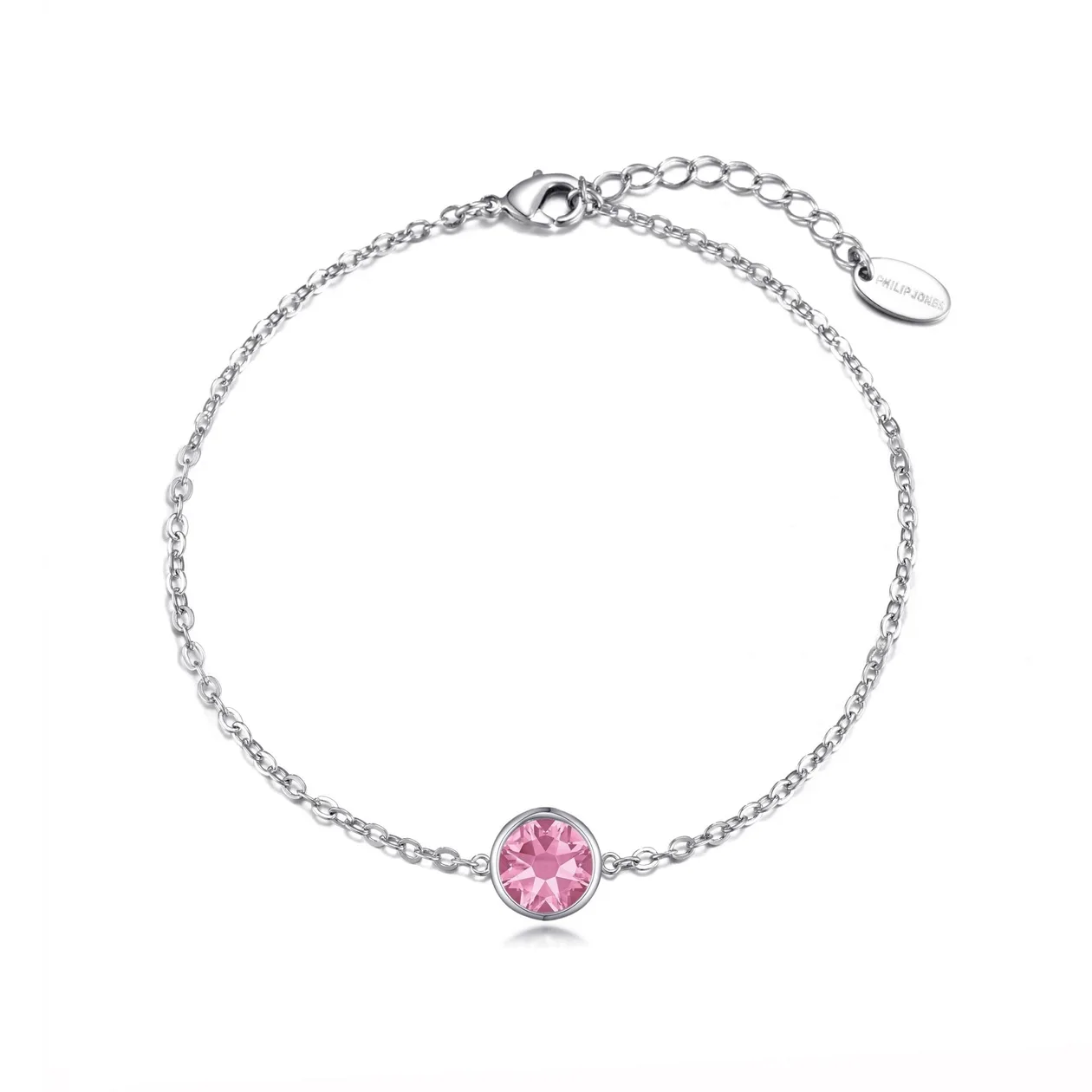 Pink Crystal Anklet Created with Zircondia® Crystals: the shop's own photo