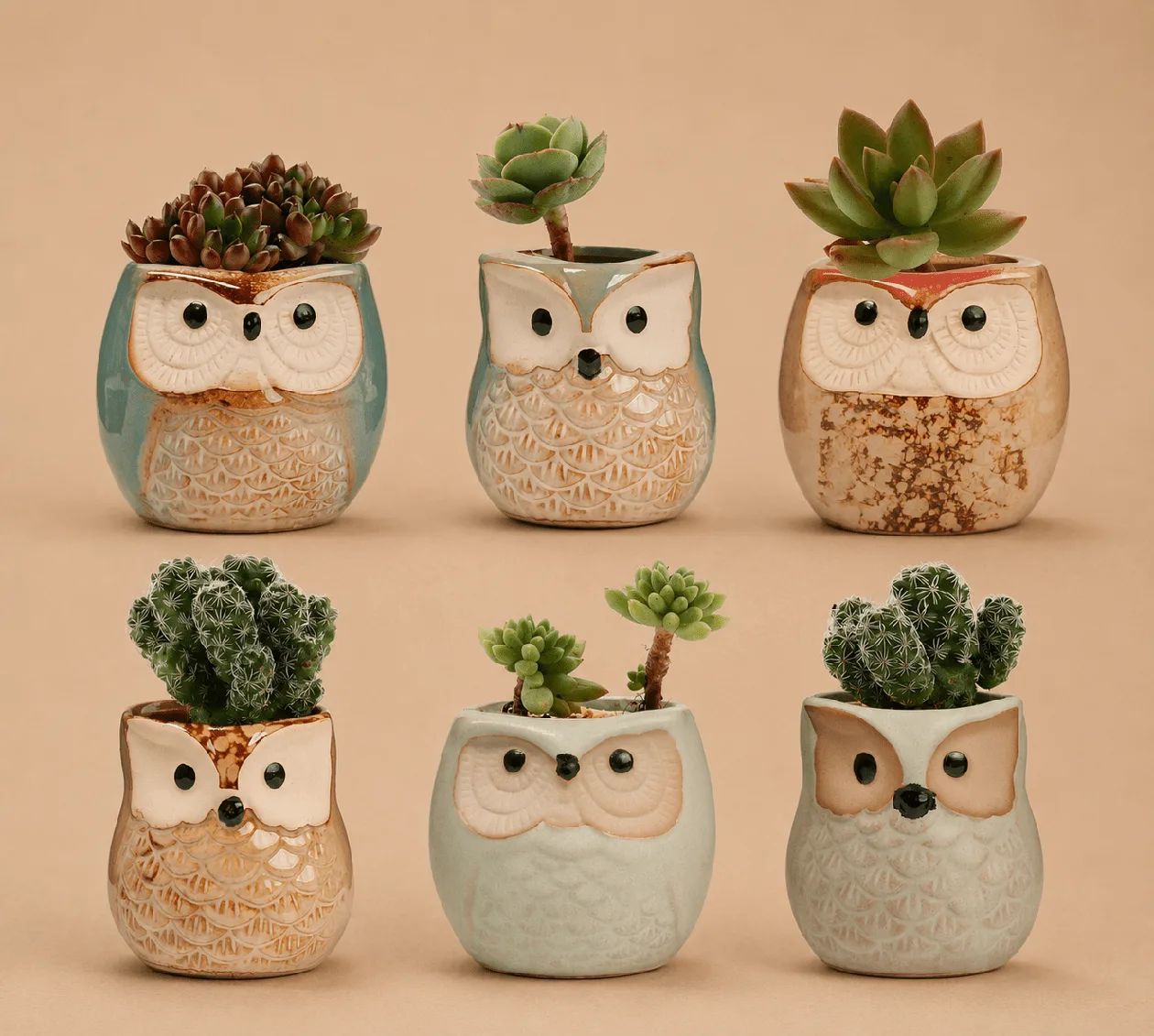 T4U Ceramic Succulent Pots Set of 6: the shop's own photo