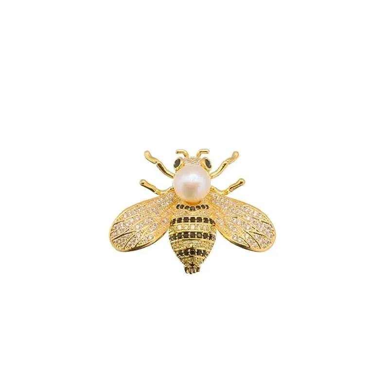Natural Freshwater Pearl Bee Brooch: the shop's own photo