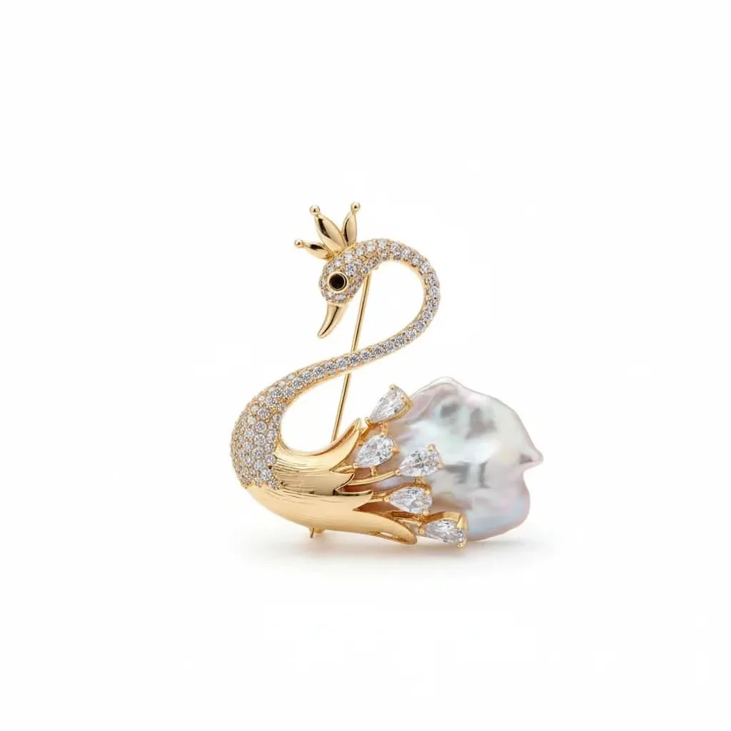 Swan Baroque Pearl Brooch: the shop's own photo