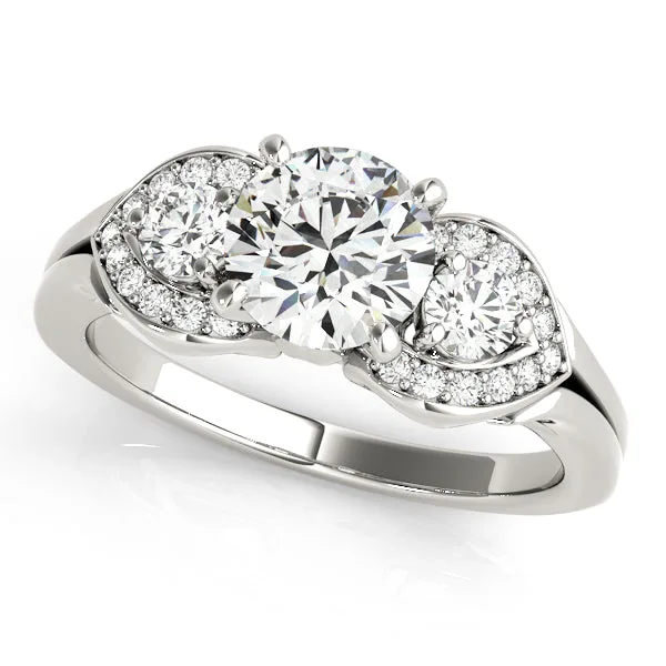 Three Stone Lab Grown Diamond Engagement Vintage Style Ring - 18k Yellow Gold / 1.00 Carat: the shop's own photo
