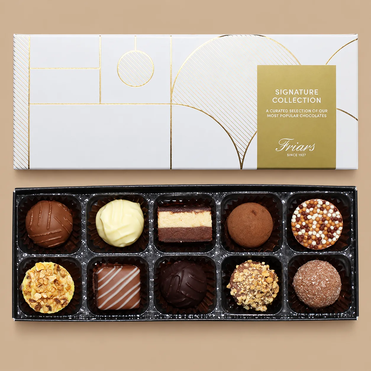 Friars Signature 10-Piece Belgian Chocolate Gift Box 170g: the shop's own photo