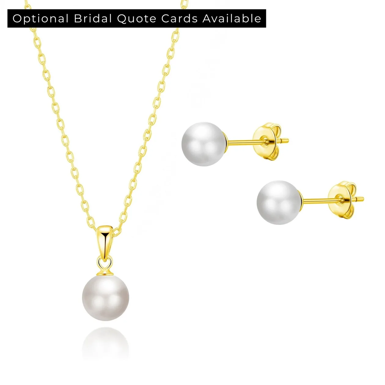18k Gold Plated Shell Pearl Bridal Set: the shop's own photo