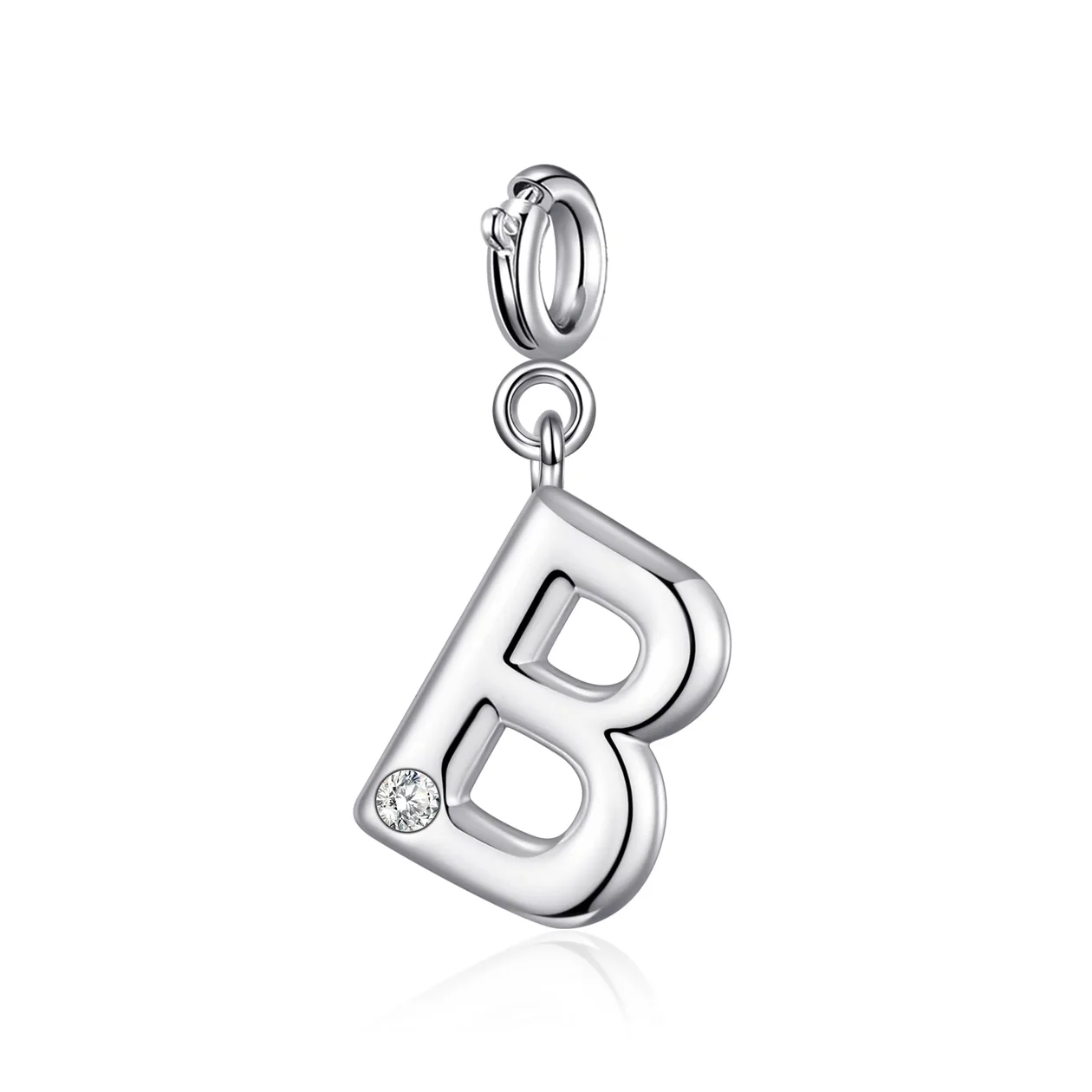 Clip On Initial Charms Letter A-Z Created with Zircondia® Crystals: the shop's own photo