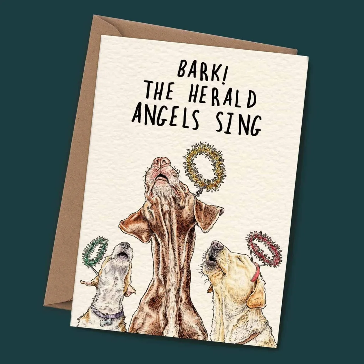 Bark Angels Card | Christmas Card | Dog Themed Christmas Card: the shop's own photo