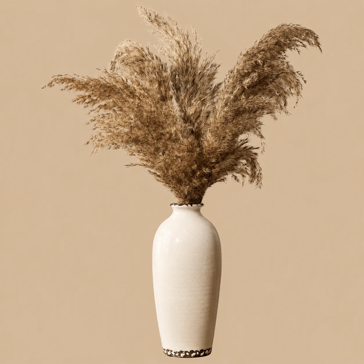 Ice Crackle Aged White Ceramic Vase: the shop's own photo