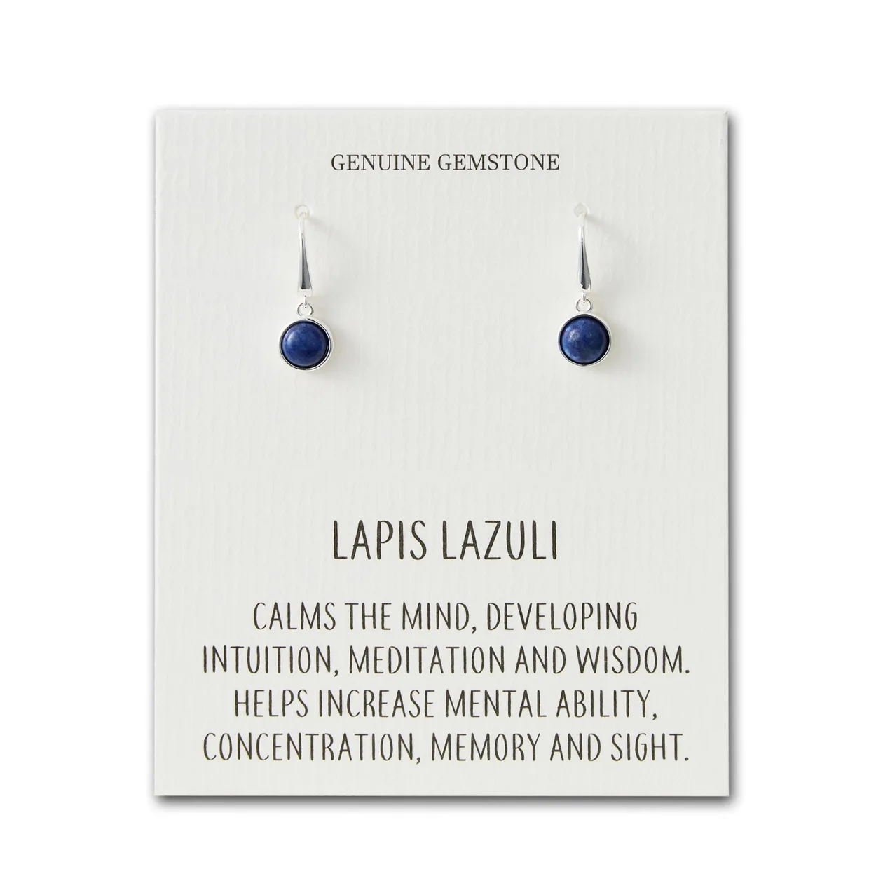 Lapis Drop Earrings with Quote Card: the shop's own photo