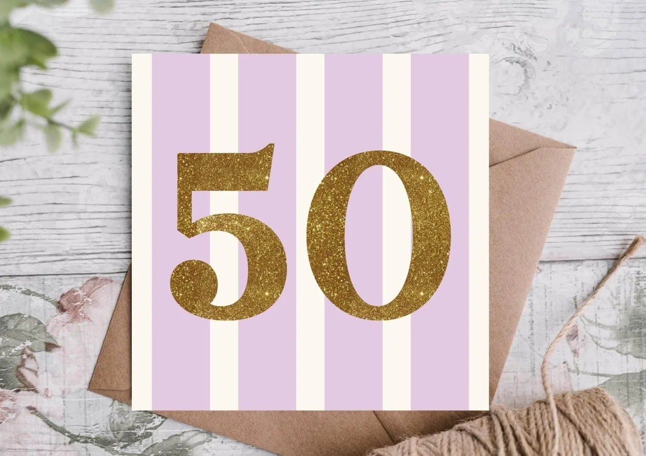 Milestone 50th Birthday Card: the shop's own photo