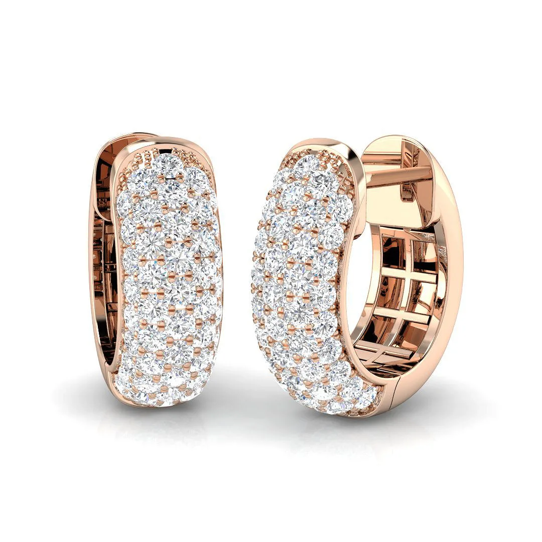 Timeless Sparkle Diamond Earring 1 ct Platinum, 9ct, 18ct White, Yellow & Rose Gold | Handcrafted Fine - 1.00 Carat / Lab-Grown-D/VVS / 9k Rose Gold: the shop's own photo