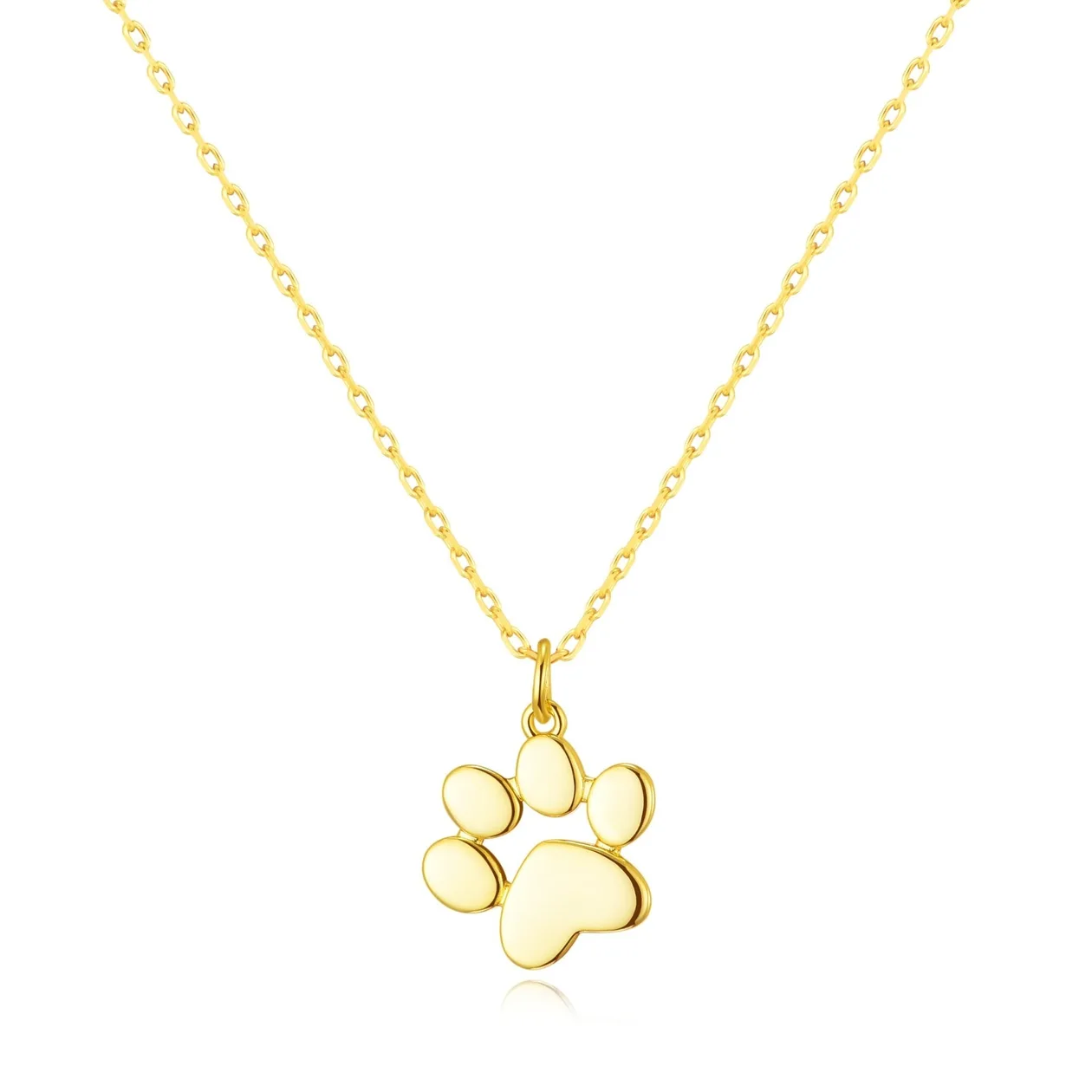 18k Gold Plated Dog Paw Necklace: the shop's own photo