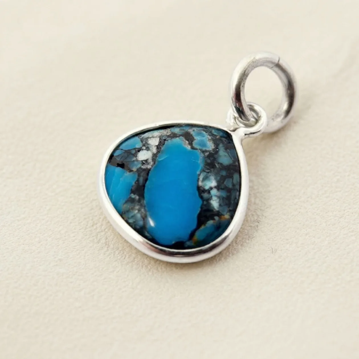 Sterling Silver Turquoise December Birthstone Pendant: the shop's own photo