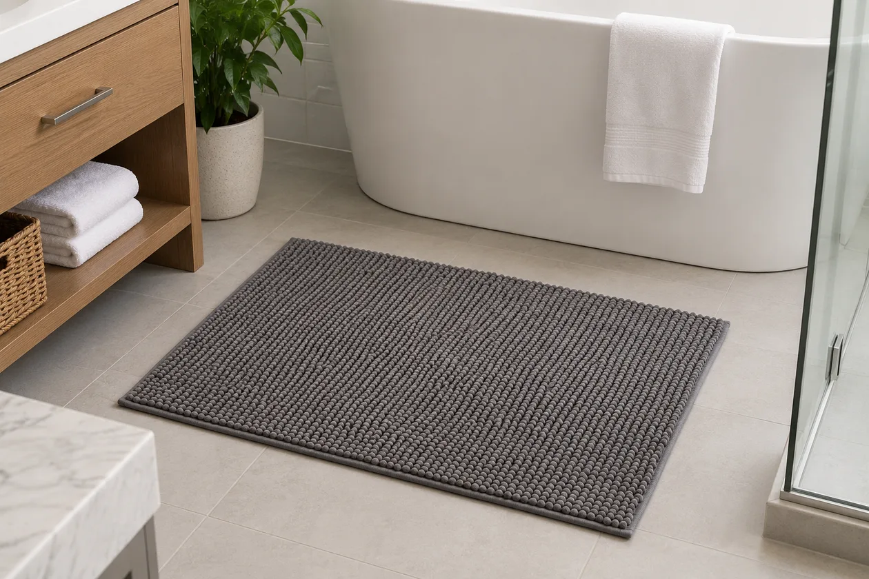 Noodle Bath Mats - 45x75cm / Graphite: the shop's own photo