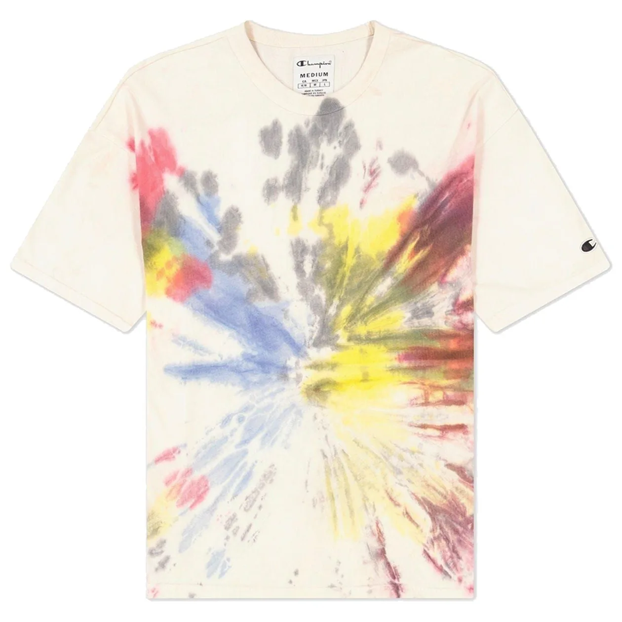 Champion Natural Tie Dye Raw Tee - Egret | Size: XS: the shop's own photo