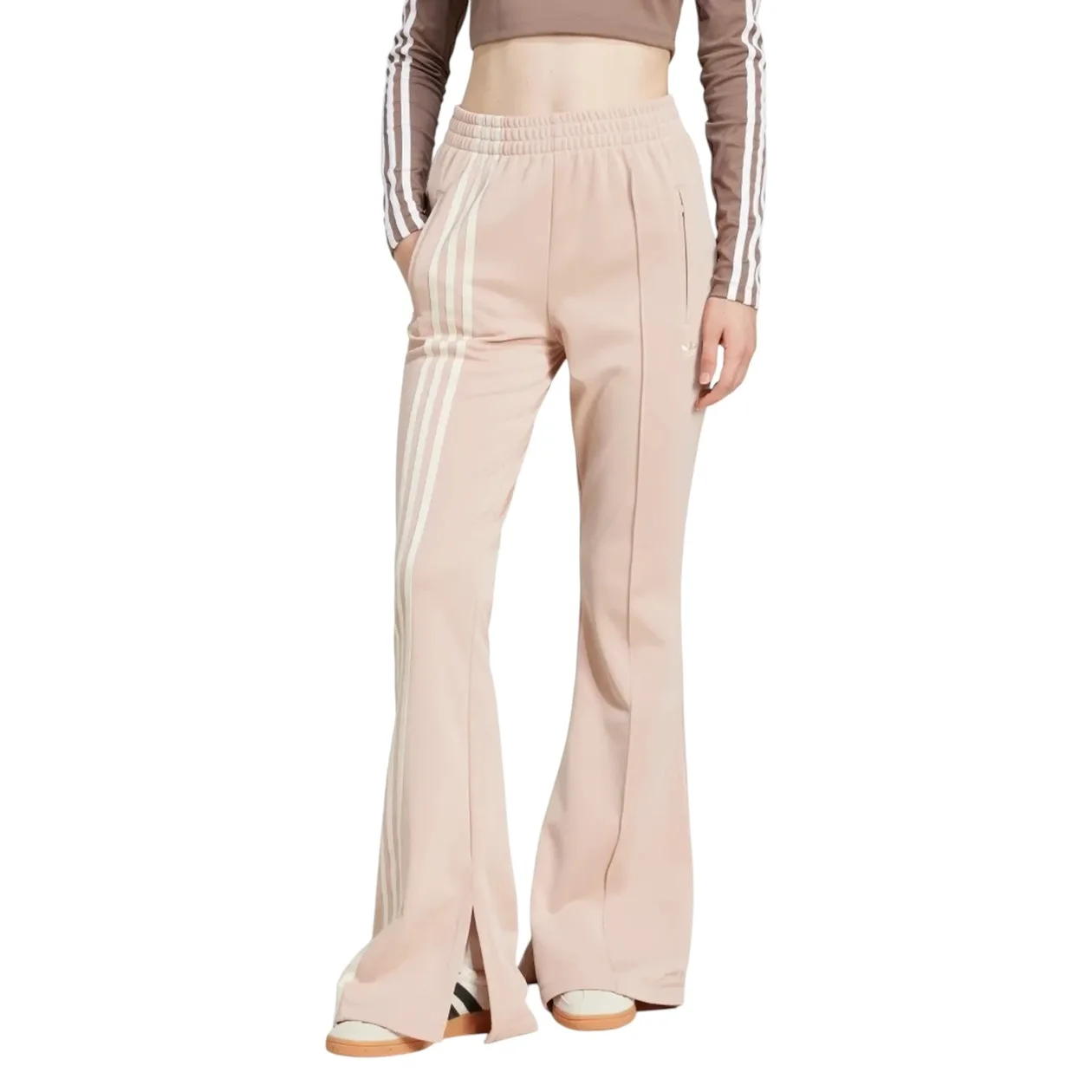 adidas Originals 3-Stripes Flared Firebird Track Pants - Ash Pearl | Size: XS: the shop's own photo