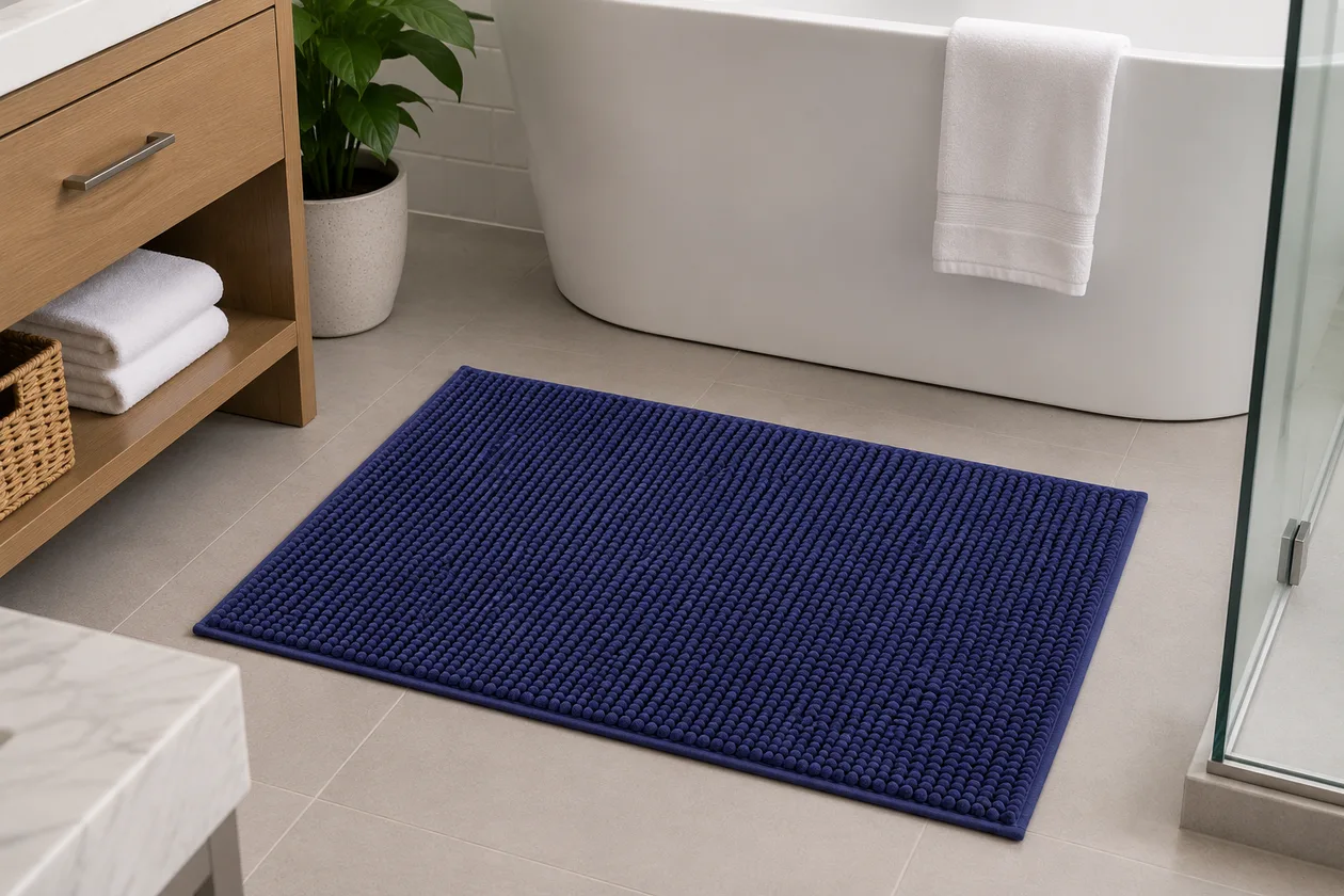 Noodle Bath Mats - 40x60cm / Navy: the shop's own photo