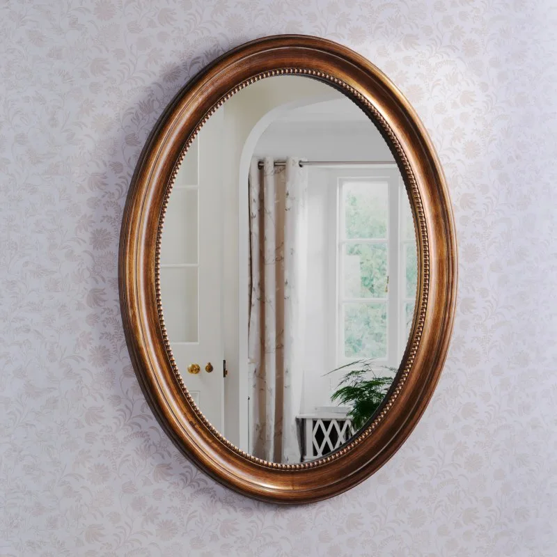 Laura Ashley Fennor Oval Mirror In Brown Finish 90 X 70cm LA3756690-Q: the shop's own photo