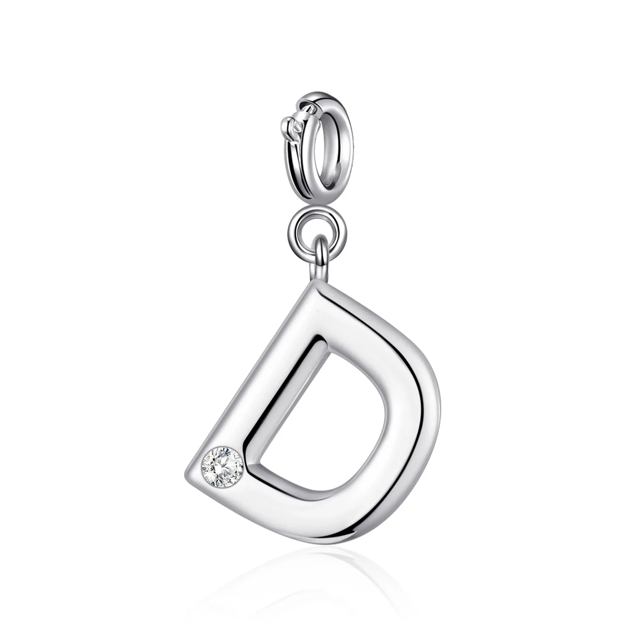 Clip On Initial Charms Letter A-Z Created with Zircondia® Crystals: the shop's own photo
