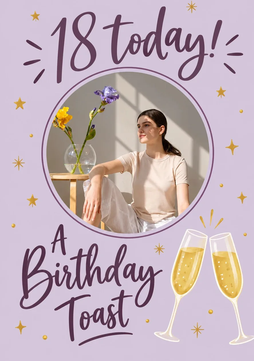 18 Today Birthday Toast Photo Upload 18th Birthday Card for Her: the shop's own photo