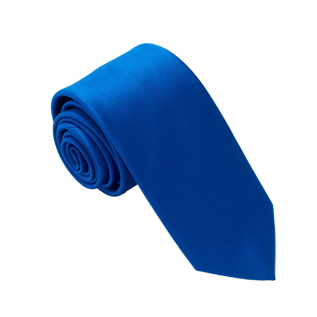 Royal Blue Satin Wedding Tie: the shop's own photo