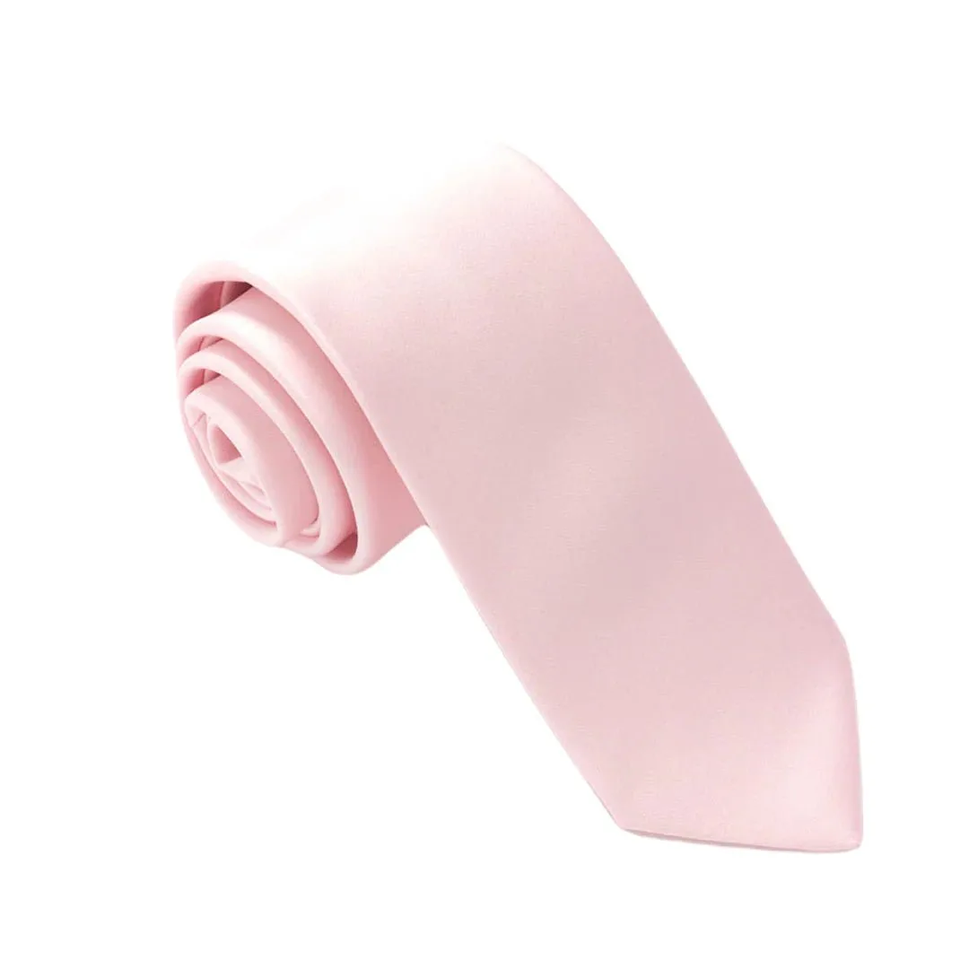Baby Pink Satin Wedding Tie: the shop's own photo