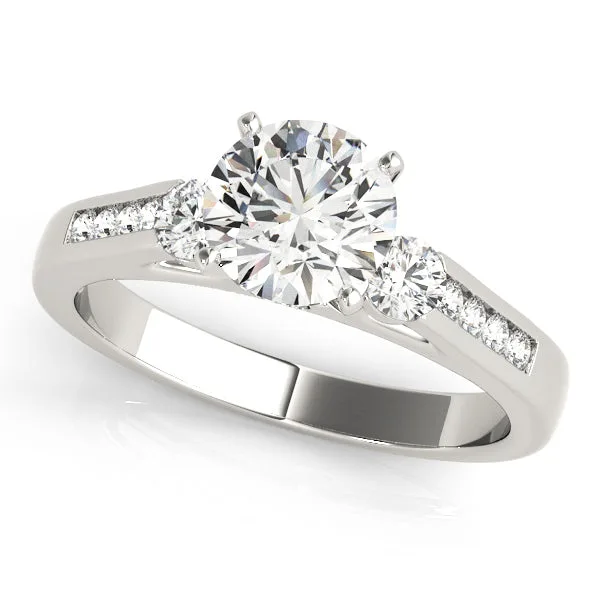 Lab Grown Round Cut D/VVS Diamond 3-Stone Engagement Ring - 18k Yellow Gold / 0.50 Carat: the shop's own photo