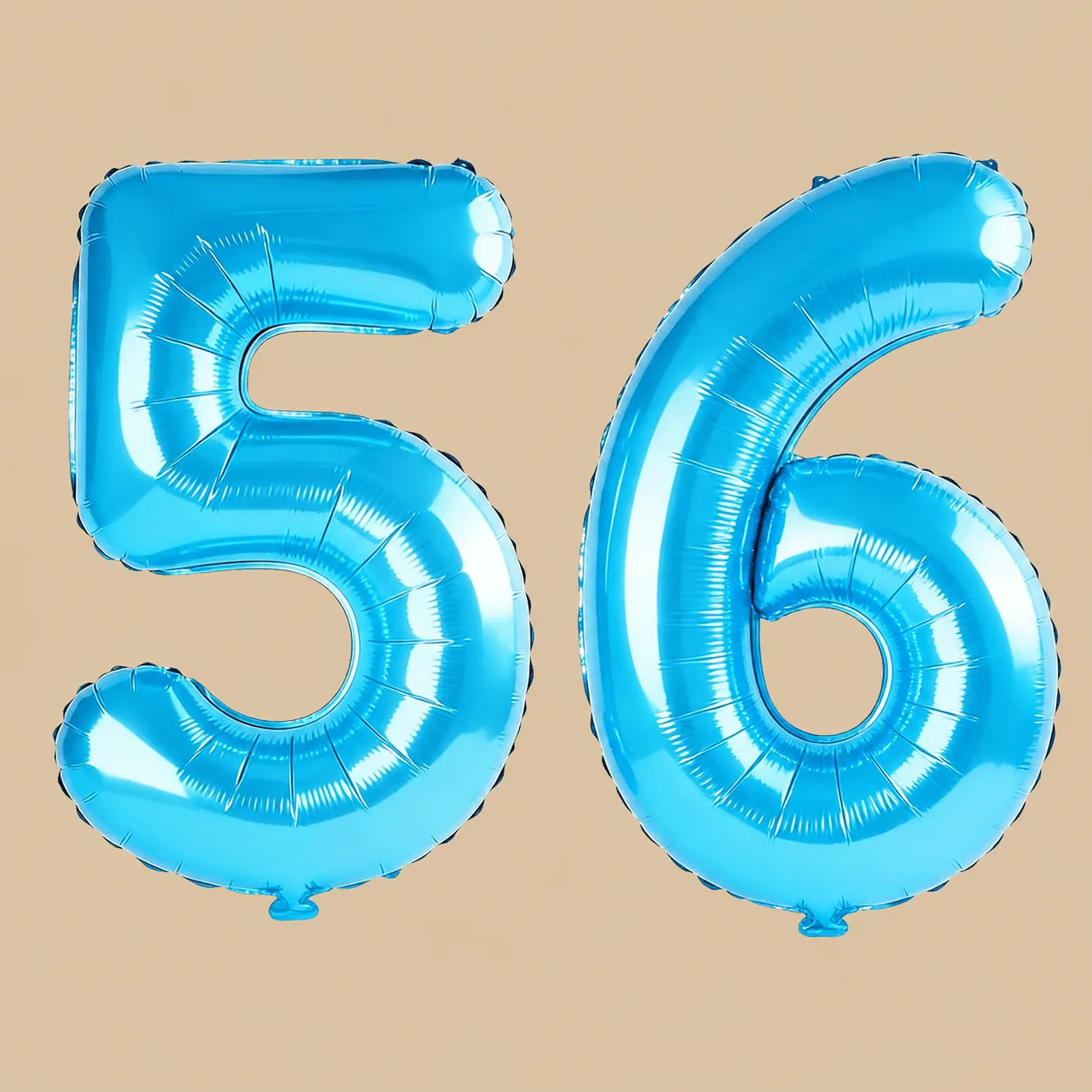 56th Birthday Jewelry Blue Number Balloons: the shop's own photo
