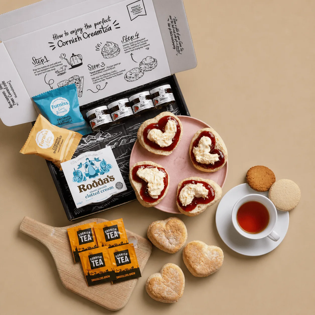 The Love Heart Cream Tea Hamper: the shop's own photo