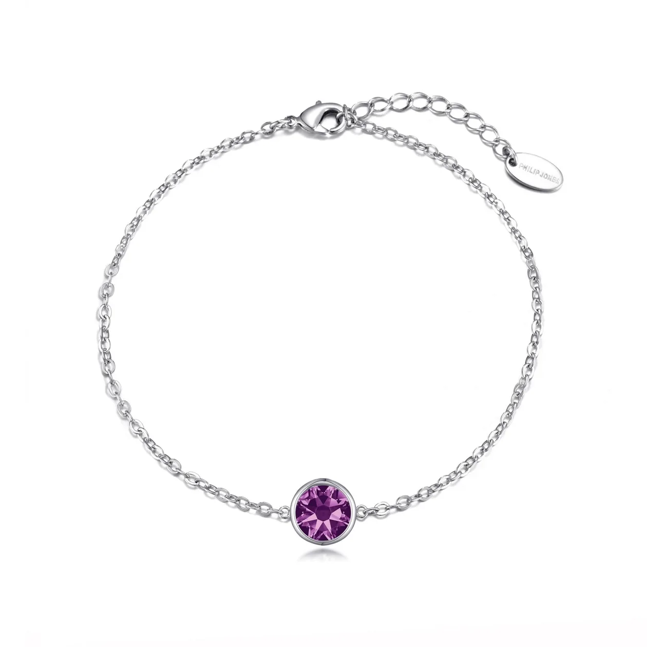Purple Crystal Anklet Created with Zircondia® Crystals: the shop's own photo
