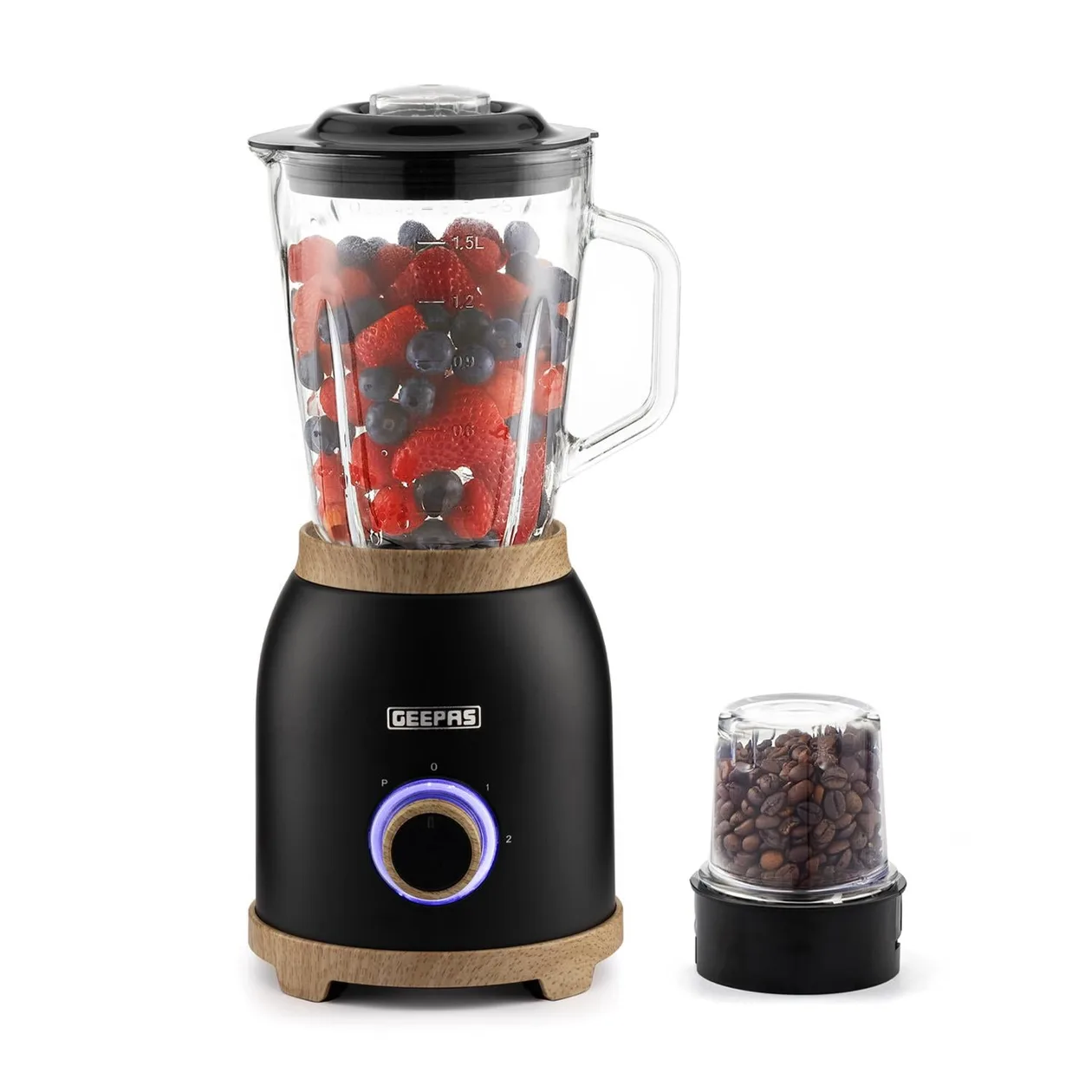 NordiQ Black 2-In-1 Jug Blender With 1.5L Glass Jug: the shop's own photo
