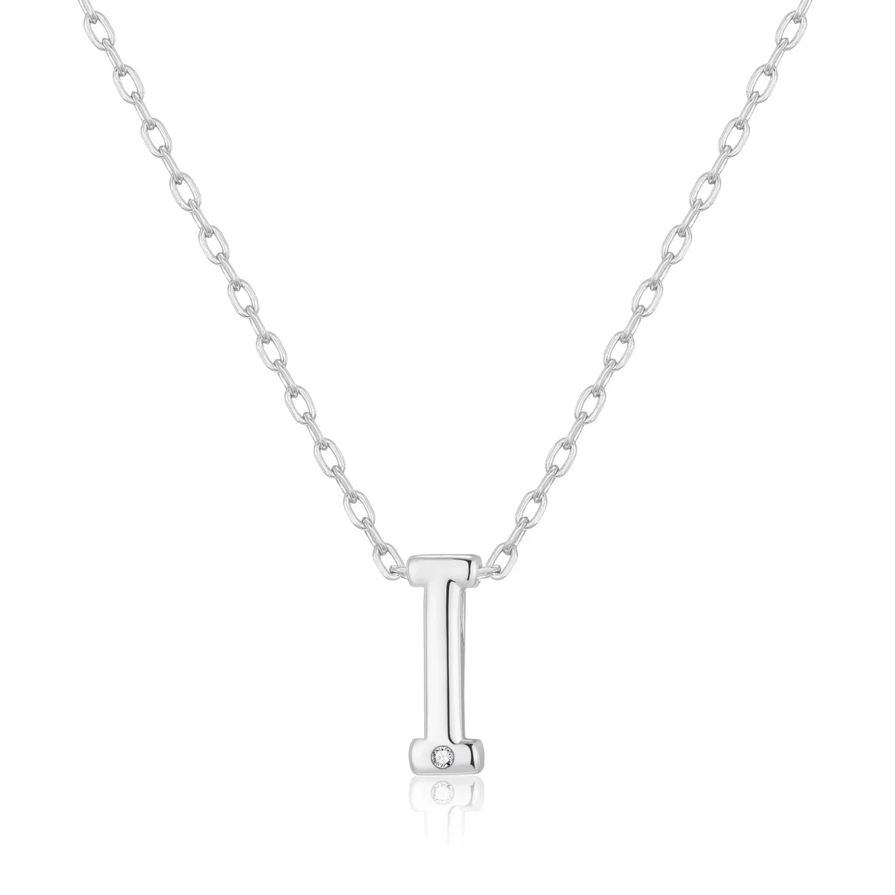 Customisable Initial Necklace (A-Z) with Option of Birthstone Charm - I: the shop's own photo