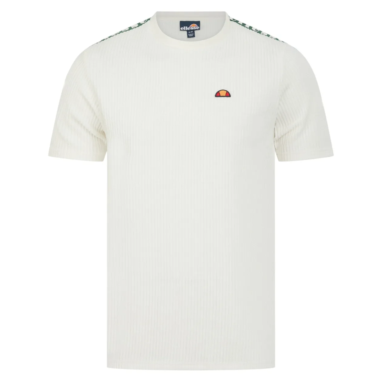 Ellesse Astra Retro Ribbed T Shirt - Off White | Size: XS: the shop's own photo