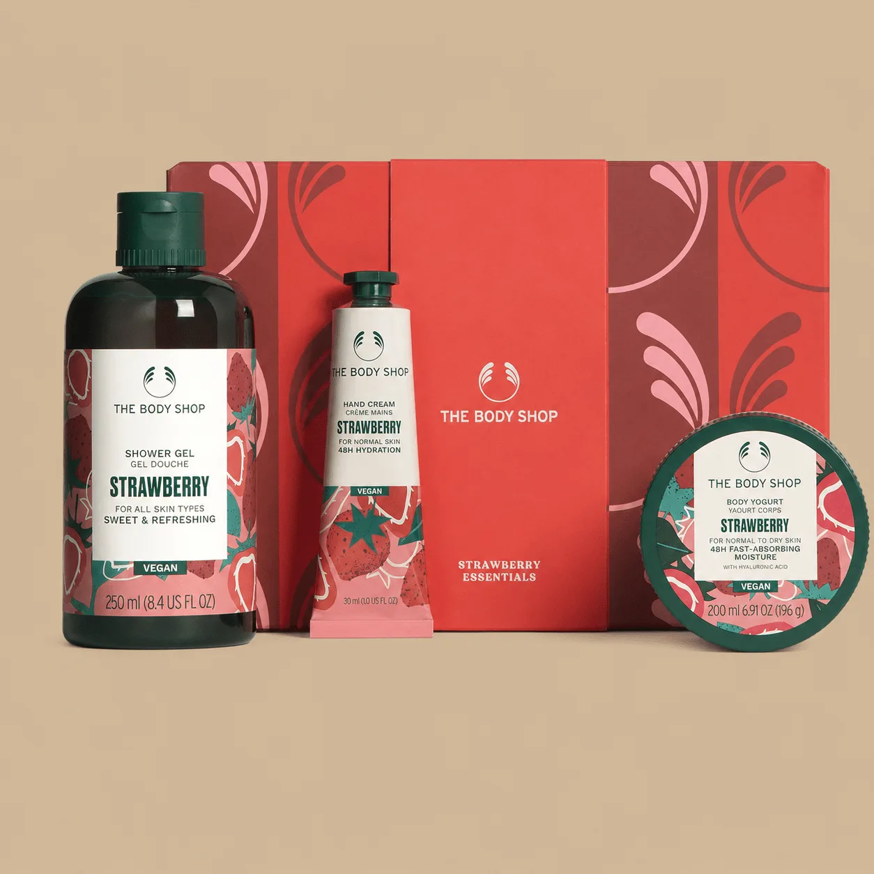 The Body Shop Strawberry Essentials Set: the shop's own photo