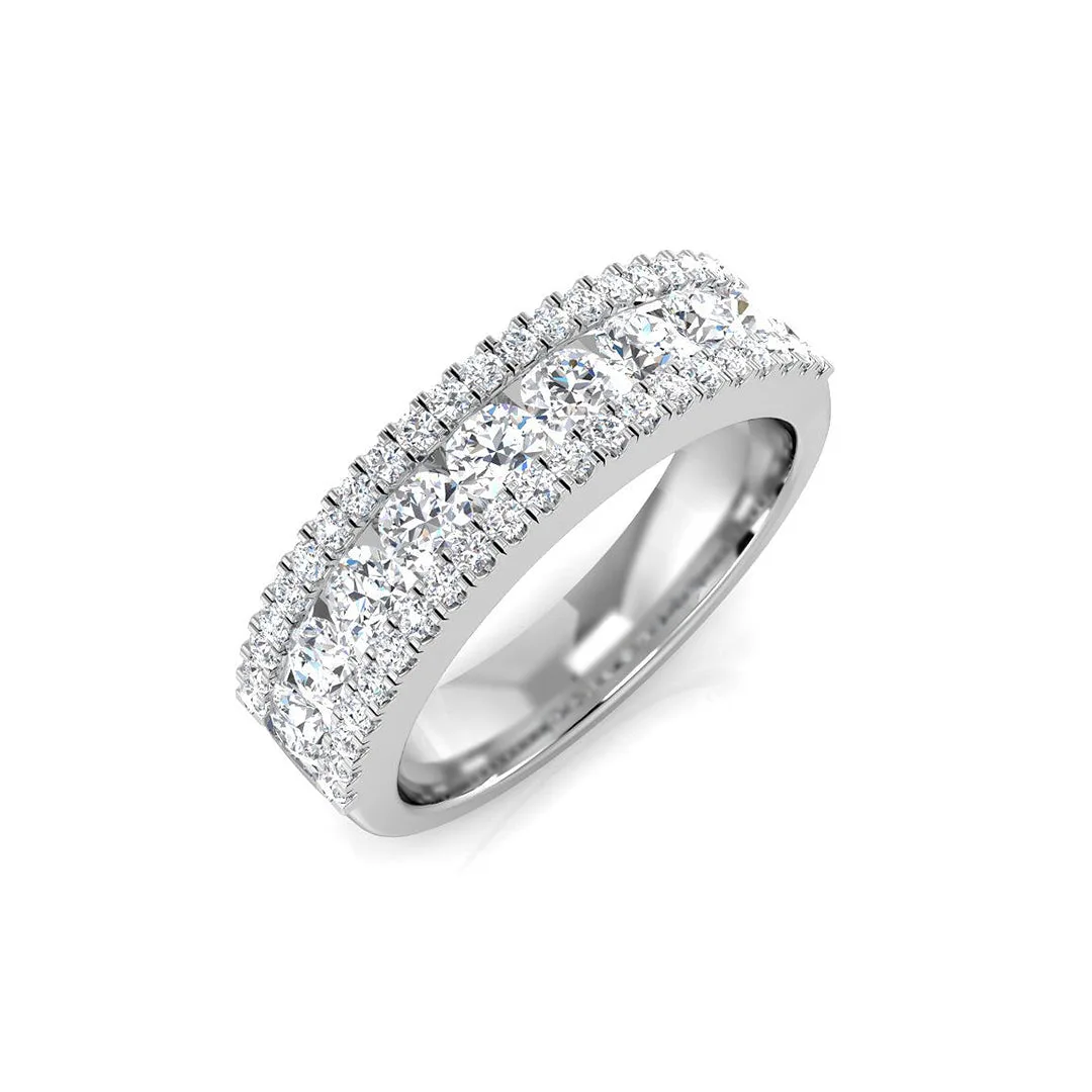 1.00-2.00ct Lab-Grown Round Cut D/VVS Diamond Half Eternity Ring - 18k Yellow Gold / 1.00 Carat: the shop's own photo