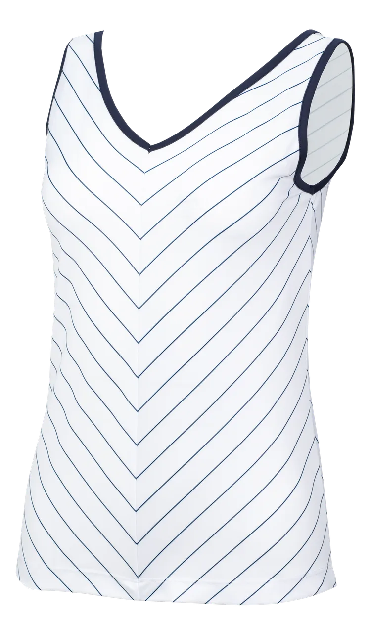 White Caroline Tennis Tank Top - S: the shop's own photo