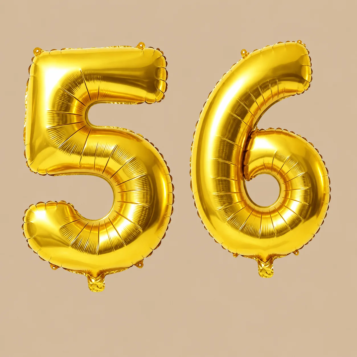 56th Birthday Gold Number Balloons: the shop's own photo