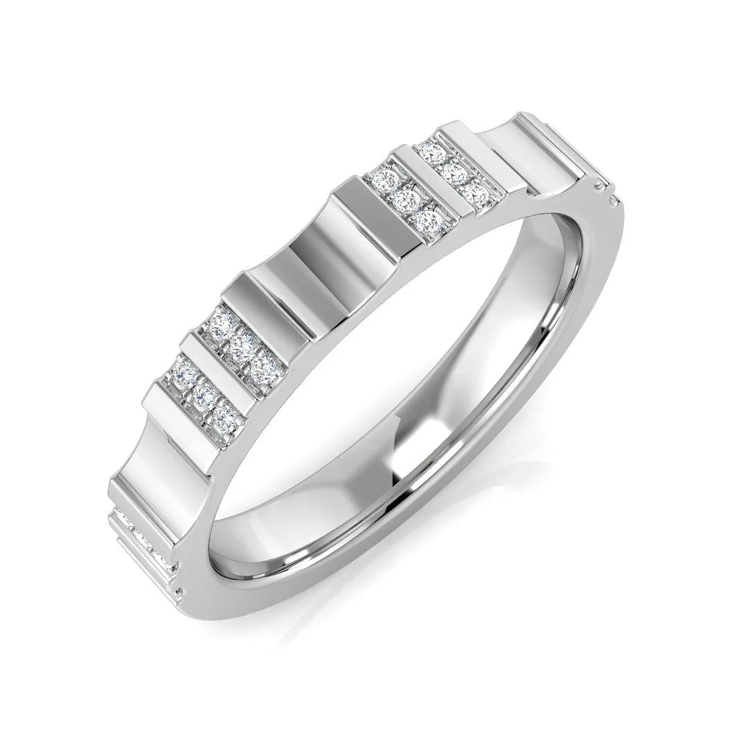 0.05-0.30ct D/VVS Lab-Grown Round Cut Diamond Half Eternity Ring - 18k Yellow Gold / 0.15 Carat: the shop's own photo