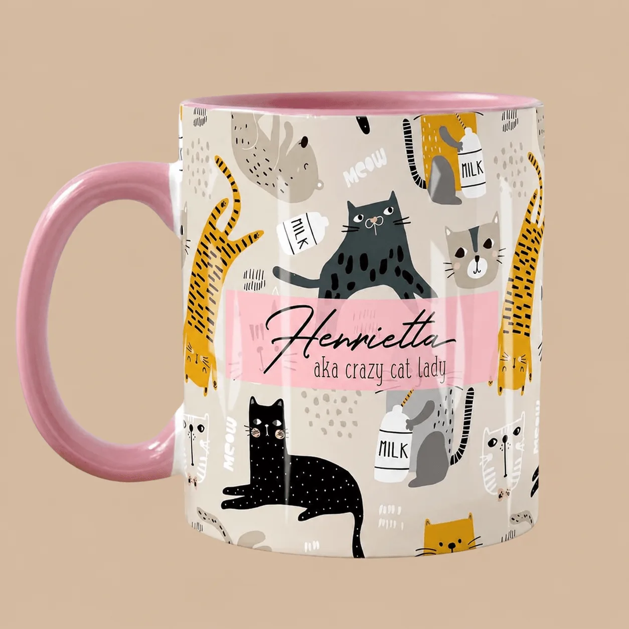 Personalised Crazy Cat Lady Name Mug: the shop's own photo