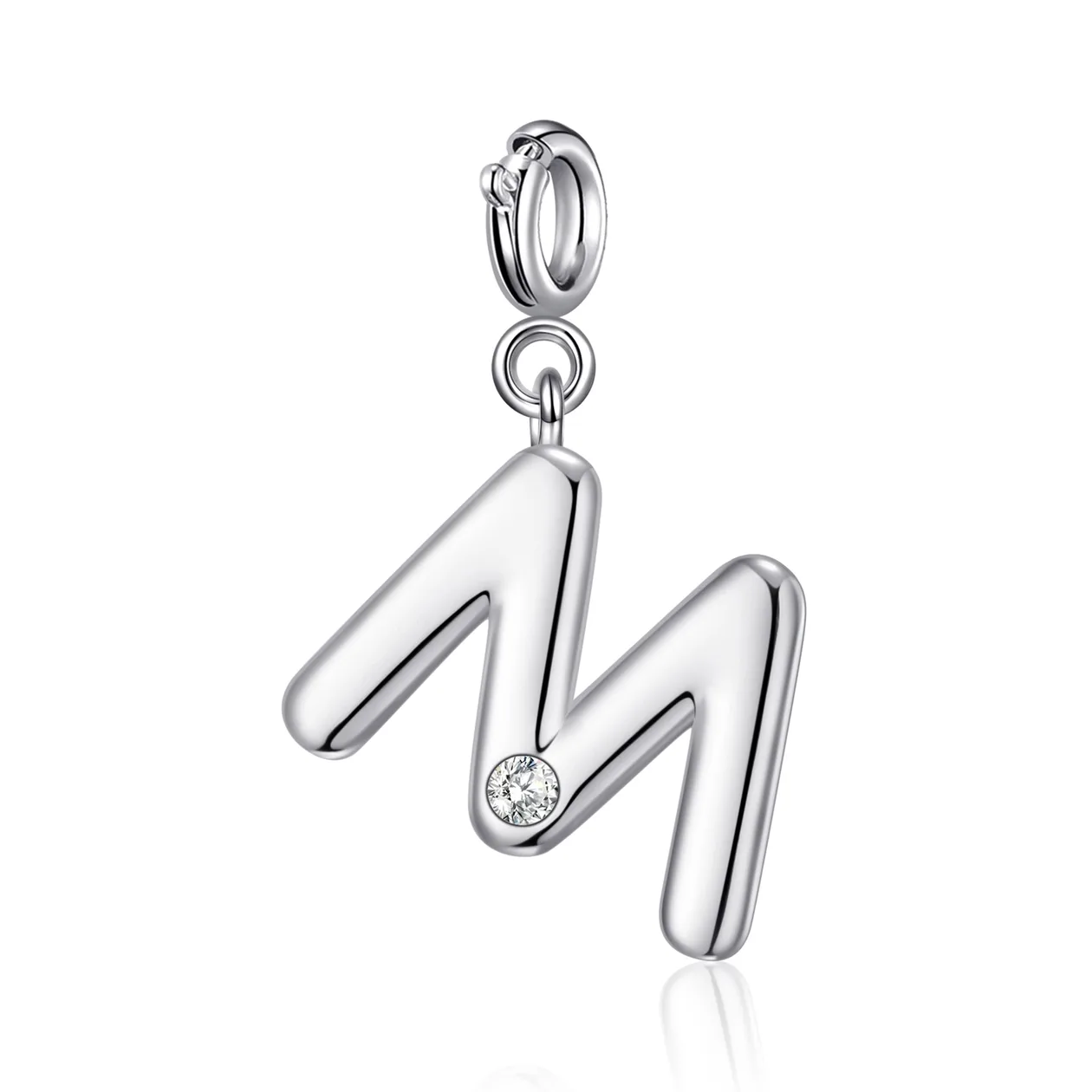 Clip On Initial Charms Letter A-Z Created with Zircondia® Crystals: the shop's own photo