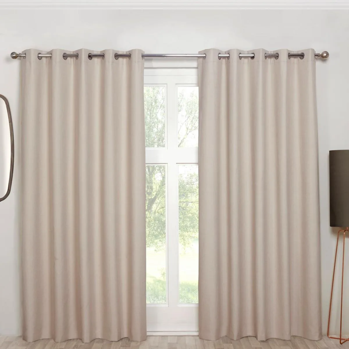 Cosmos Natural Eyelet Curtains - 90" x 90": the shop's own photo