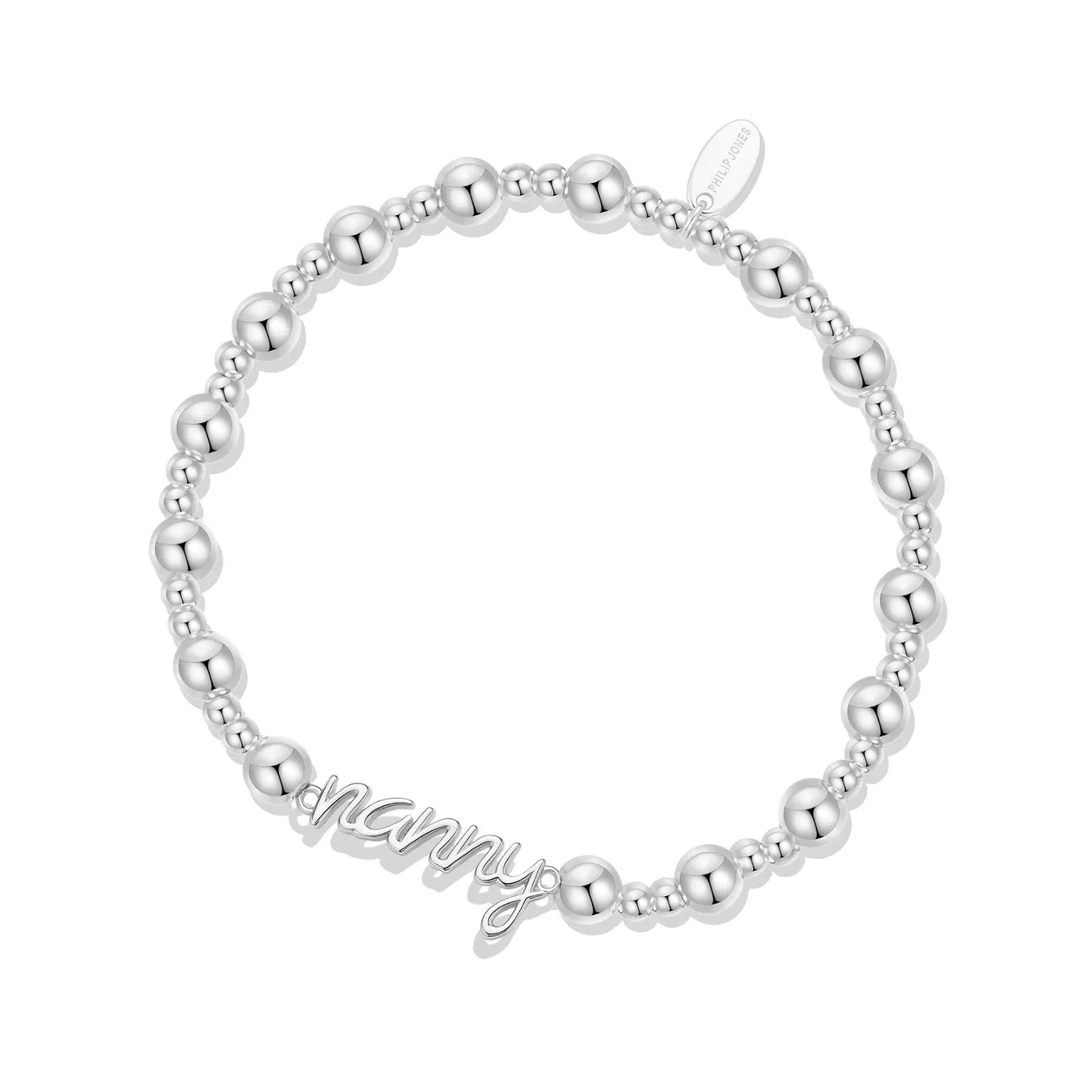 Silver Plated Nanny Beaded Stretch Bracelet: the shop's own photo