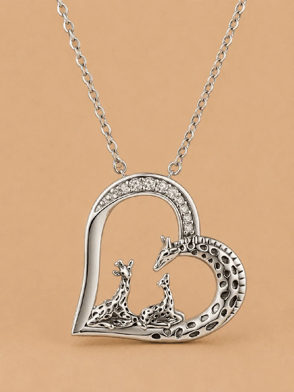Silver Giraffe Pendant Necklace: the shop's own photo