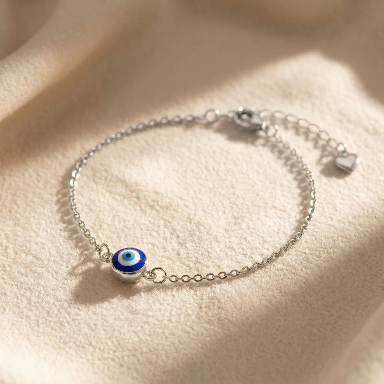 Turkish Evil Eye Friendship Sterling Silver Bracelet: the shop's own photo
