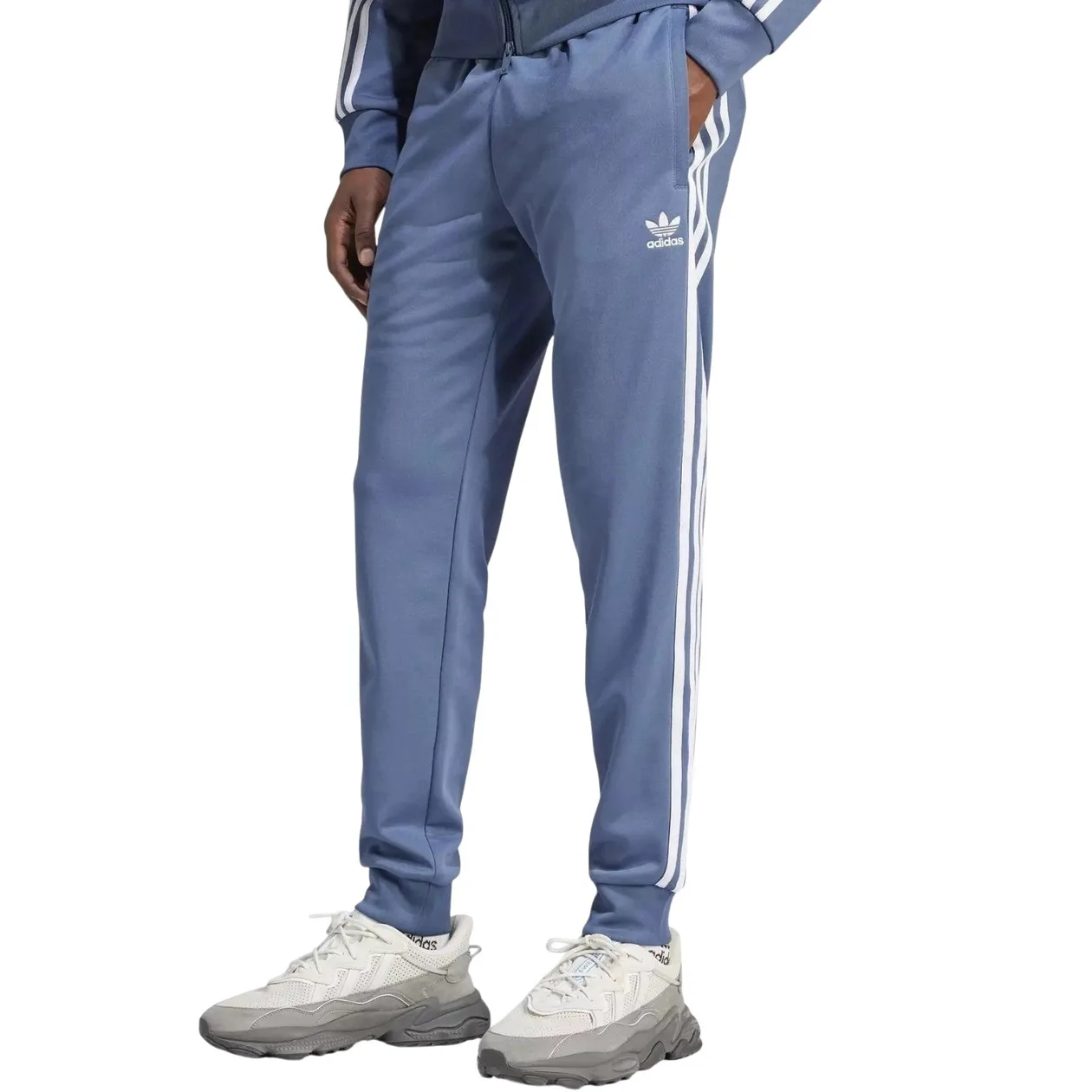 adidas Originals Men's Slim Fit Superstar Track Pants - Blue | Size: 2XL: the shop's own photo