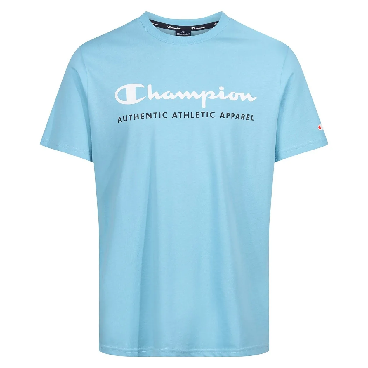 Champion Authentic Slogan Spellout T Shirt - Blue | Size: S: the shop's own photo